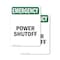 Signmission Power Shutoff, 7 in W x Rectangle, Vinyl Decal OS-2PACK-EM-D-710-V-10463 - alternate 1